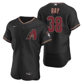 Men's Arizona Diamondbacks Robbie Ray Nike Black Authentic 2020 Alternate Jersey