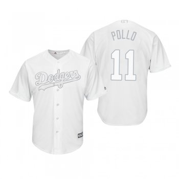 Los Angeles Dodgers A.J. Pollock Pollo White 2019 Players' Weekend Replica Jersey