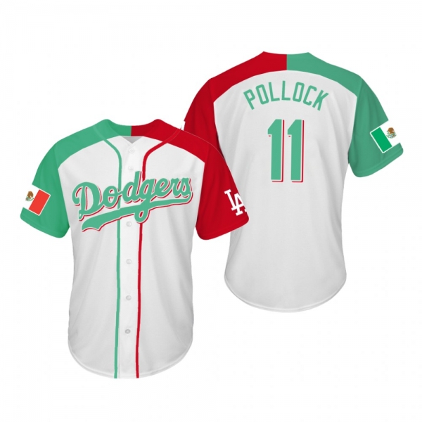 A.J. Pollock Los Angeles Dodgers Two-Tone Mexican Heritage Night Cool Base Jersey