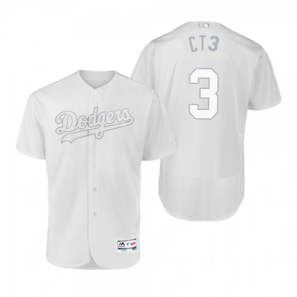 Dodgers Chris Taylor CT3 White 2019 Players' Weekend Authentic Jersey