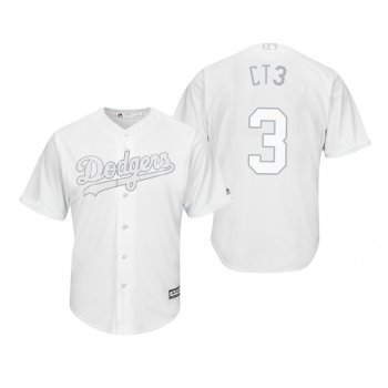 Los Angeles Dodgers Chris Taylor CT3 White 2019 Players' Weekend Replica Jersey