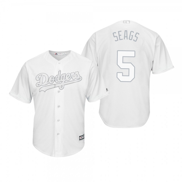 Los Angeles Dodgers Corey Seager Seags White 2019 Players' Weekend Replica Jersey