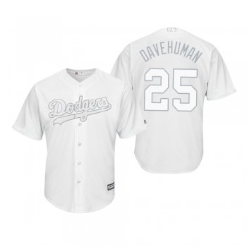 Los Angeles Dodgers David Freese Davehuman White 2019 Players' Weekend Replica Jersey