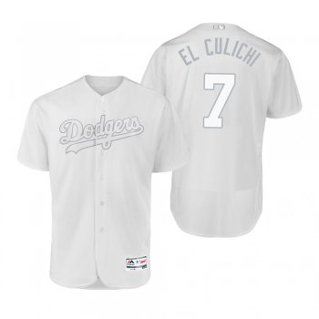 Dodgers Julio Urias El Culichi White 2019 Players' Weekend Authentic Jersey