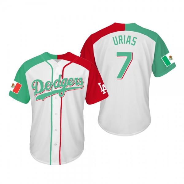 Julio Urias Los Angeles Dodgers Two-Tone Mexican Heritage Night Cool Base Jersey