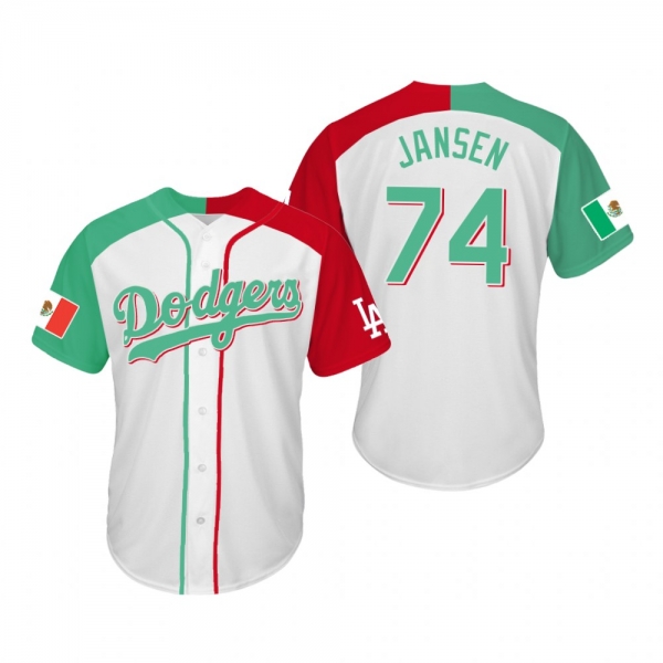 Kenley Jansen Los Angeles Dodgers Two-Tone Mexican Heritage Night Cool Base Jersey