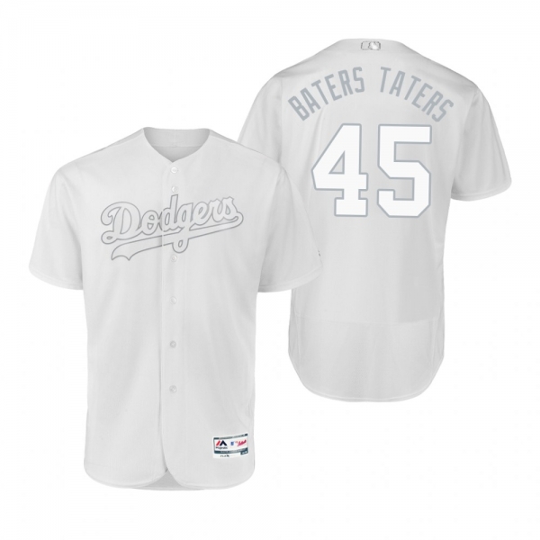 Los Angeles Dodgers Matt Beaty Baters Taters White 2019 Players' Weekend Authentic Jersey