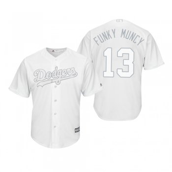 Los Angeles Dodgers Max Muncy Funky Muncy White 2019 Players' Weekend Replica Jersey