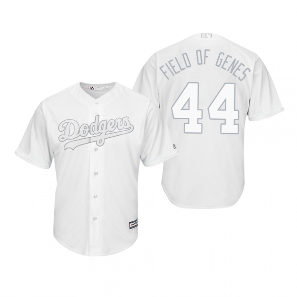 Los Angeles Dodgers Rich Hill Field Of Genes White 2019 Players' Weekend Replica Jersey