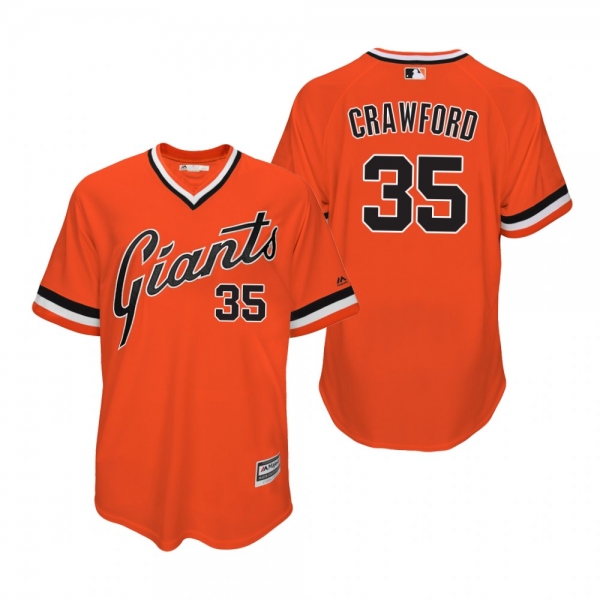 Giants Brandon Crawford Orange 1978 Turn Back the Clock Authentic Jersey