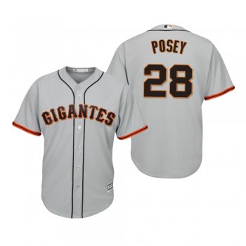 Buster Posey San Francisco Giants Gray Hispanic Heritage Cool Base Jersey