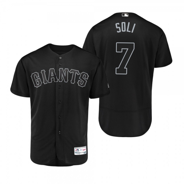 San Francisco Giants Donovan Solano Soli Black 2019 Players' Weekend Authentic Jersey