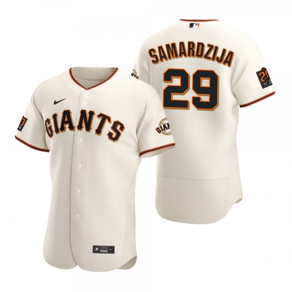 San Francisco Giants Jeff Samardzija Nike White 2020 Authentic Jersey