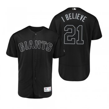 San Francisco Giants Stephen Vogt I Believe Black 2019 Players' Weekend Authentic Jersey