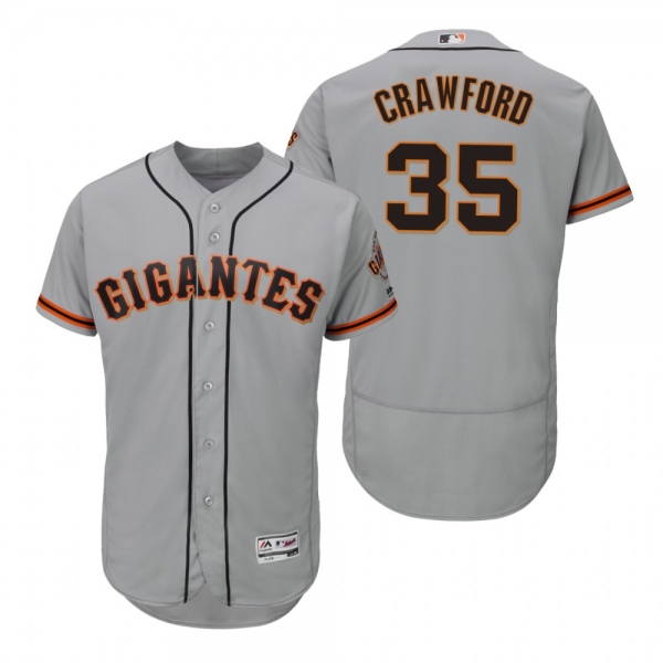 Brandon Crawford San Francisco Giants Gray Hispanic Heritage Flex Base Jersey