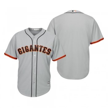 San Francisco Giants Gray Majestic Road Hispanic Heritage Cool Base Jersey Men's