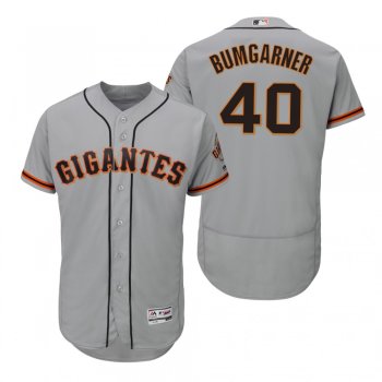 Madison Bumgarner San Francisco Giants Gray Hispanic Heritage Flex Base Jersey