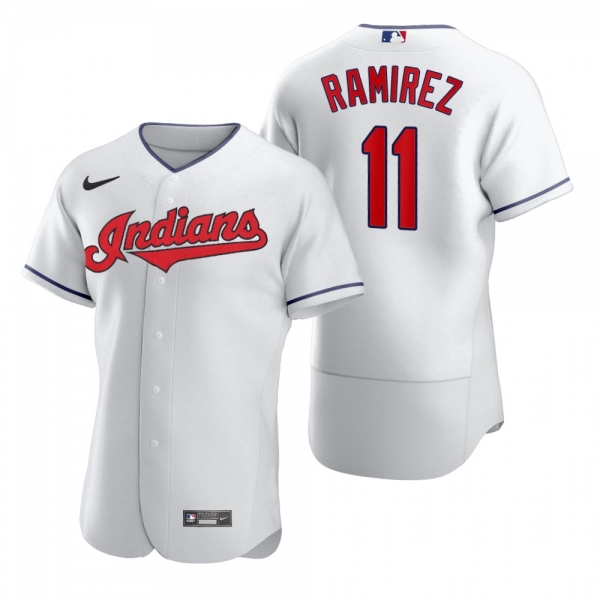 Cleveland Indians Jose Ramirez Nike White 2020 Authentic Jersey