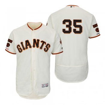 Giants Brandon Crawford Ivory Peter & Stretch 44 Patches Flex Base Jersey