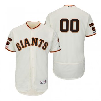 Giants Custom Ivory Peter & Stretch 44 Patches Flex Base Jersey