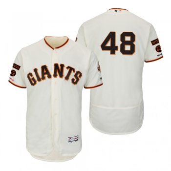 Giants Pablo Sandoval Ivory Peter & Stretch 44 Patches Flex Base Jersey