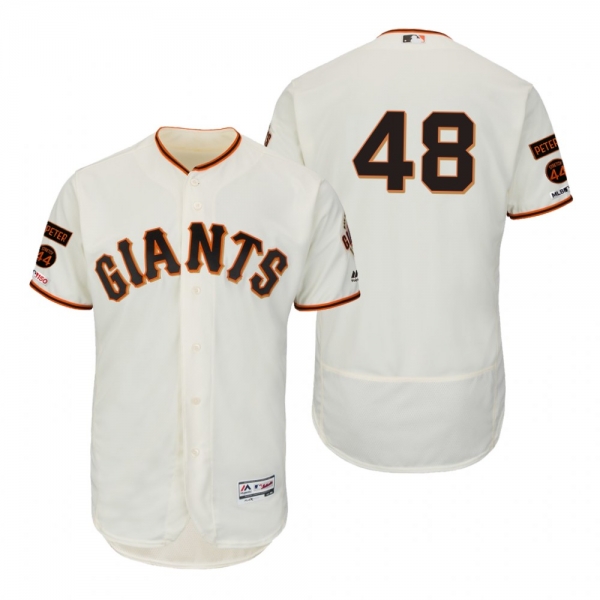 Giants Pablo Sandoval Ivory Peter & Stretch 44 Patches Flex Base Jersey