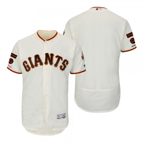 San Francisco Giants Ivory Peter & Stretch 44 Patches Flex Base Jersey