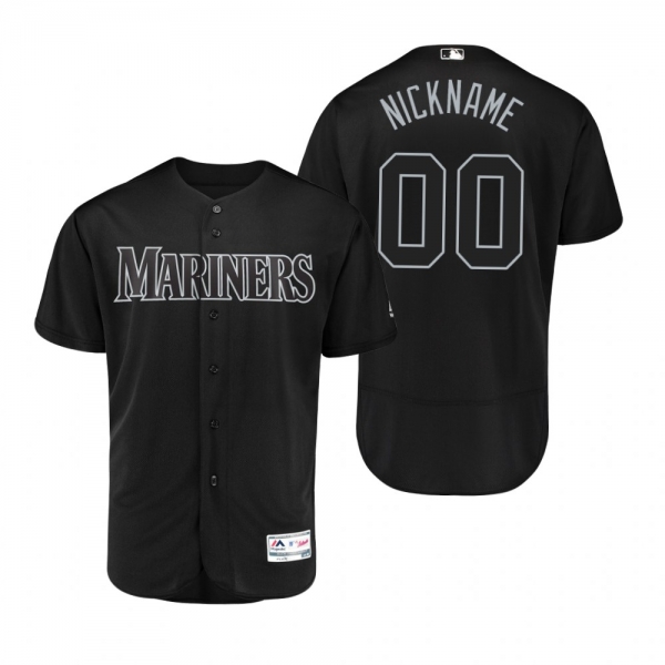 Seattle Mariners Custom Black 2019 Players' Weekend Nickname Authentic Jersey