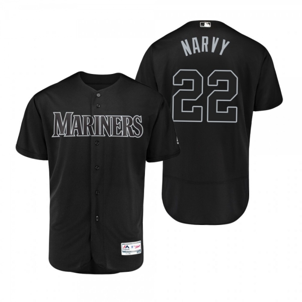 Seattle Mariners Omar Narvaez Narvy Black 2019 Players' Weekend Authentic Jersey