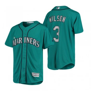 Russell Wilson Seattle Mariners Aqua Cool Base MLB x NFL Player Jersey