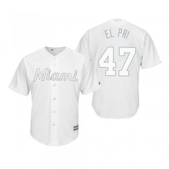 Miami Marlins Harold Ramirez El Pri White 2019 Players' Weekend Replica Jersey