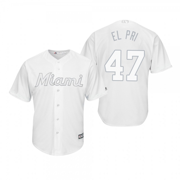 Miami Marlins Harold Ramirez El Pri White 2019 Players' Weekend Replica Jersey