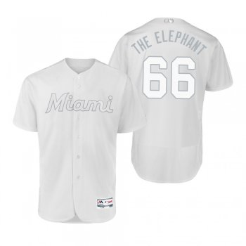 Miami Marlins Jarlin Garcia The Elephant White 2019 Players' Weekend Authentic Jersey