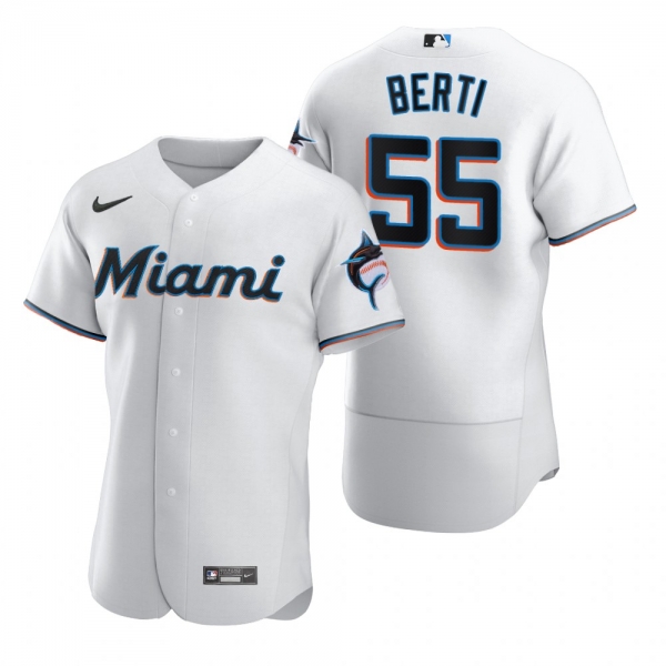 Miami Marlins Jon Berti Nike White 2020 Authentic Jersey