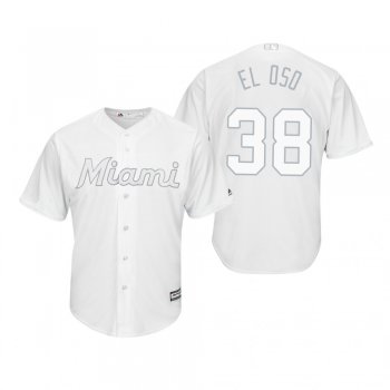 Miami Marlins Jorge Alfaro El Oso White 2019 Players' Weekend Replica Jersey