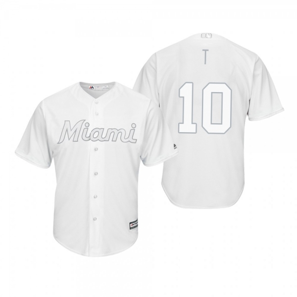 Miami Marlins JT Riddle T White 2019 Players' Weekend Replica Jersey