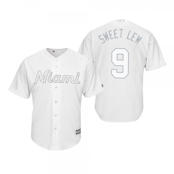 Miami Marlins Lewis Brinson Sweet Lew White 2019 Players' Weekend Replica Jersey