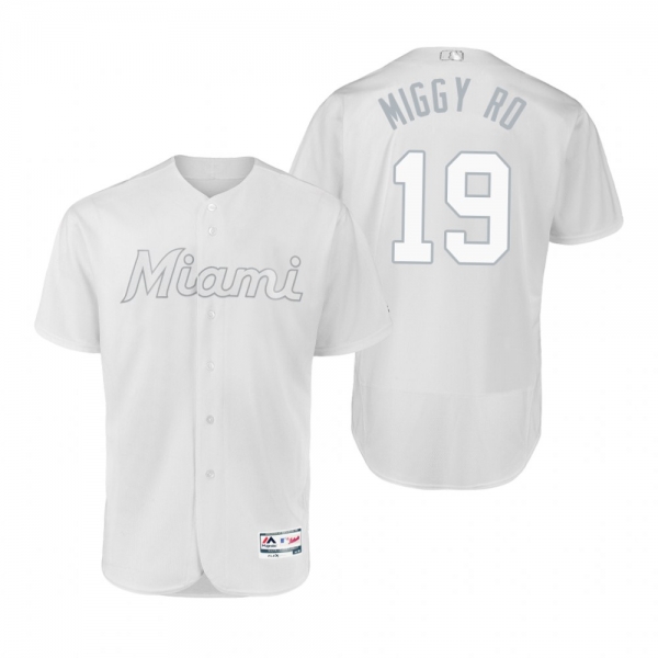 Marlins Miguel Rojas Miggy Ro White 2019 Players' Weekend Authentic Jersey