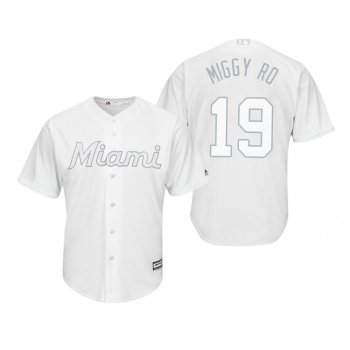 Miami Marlins Miguel Rojas Miggy Ro White 2019 Players' Weekend Replica Jersey