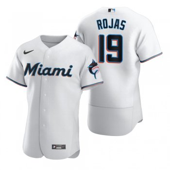 Miami Marlins Miguel Rojas Nike White 2020 Authentic Jersey