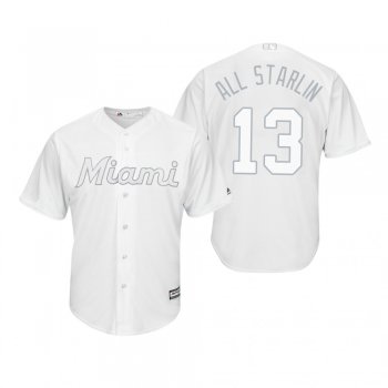 Miami Marlins Starlin Castro All Starlin White 2019 Players' Weekend Replica Jersey