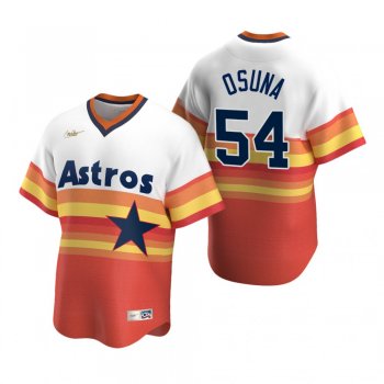 Men's Houston Astros Roberto Osuna Nike White Orange Cooperstown Collection Home Jersey