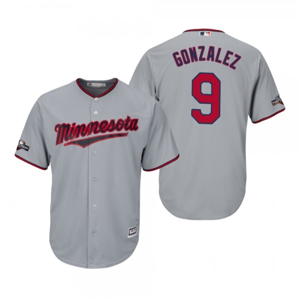 Men's Marwin Gonzalez Minnesota Twins Gray 2019 Postseason Cool Base Jersey