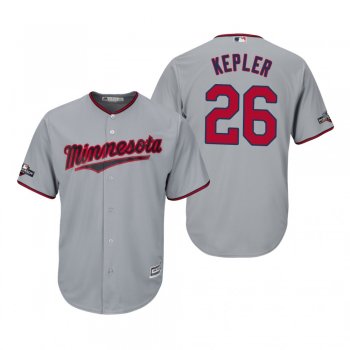 Men's Max Kepler Minnesota Twins Gray 2019 Postseason Cool Base Jersey