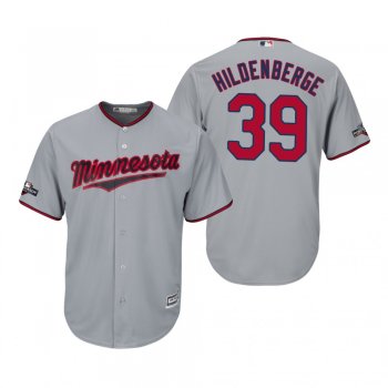 Men's Trevor Hildenberger Minnesota Twins Gray 2019 Postseason Cool Base Jersey