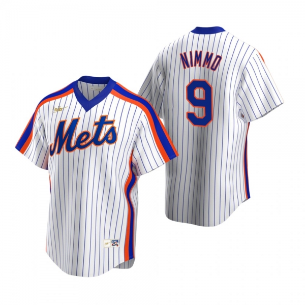 Men's New York Mets Brandon Nimmo Nike White Cooperstown Collection Home Jersey