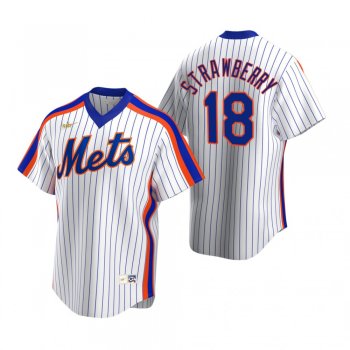 Men's New York Mets Darryl Strawberry Nike White Cooperstown Collection Home Jersey