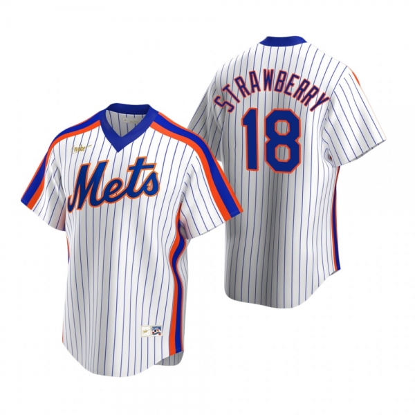 Men's New York Mets Darryl Strawberry Nike White Cooperstown Collection Home Jersey