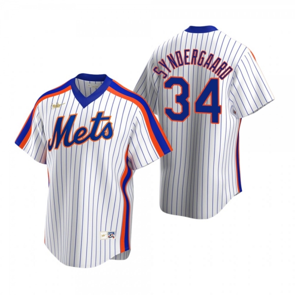 Men's New York Mets Noah Syndergaard Nike White Cooperstown Collection Home Jersey