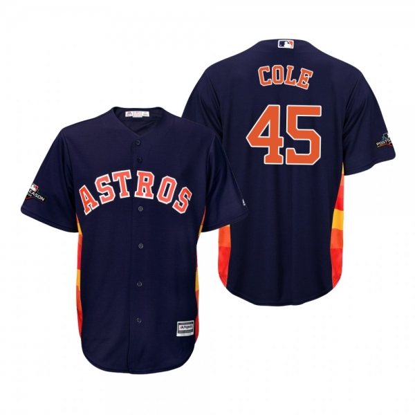 Men's Gerrit Cole Houston Astros Navy 2019 Postseason Cool Base Jersey